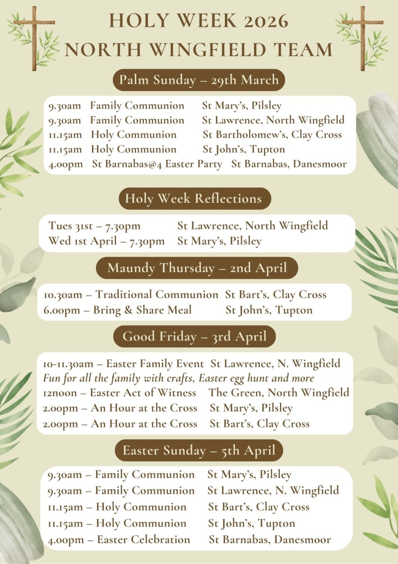 Holy Week events